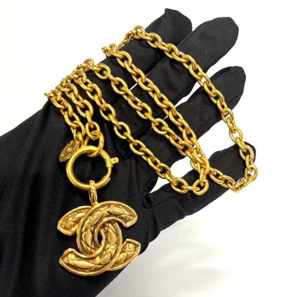 CHANEL Authentic Vintage Gold Logo Necklace - Picture 8 of 8